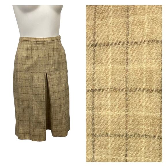 1960s Jantzen Plaid Skirt Fitted Pencil Skirt / Women’s XS - Picture 5 of 5